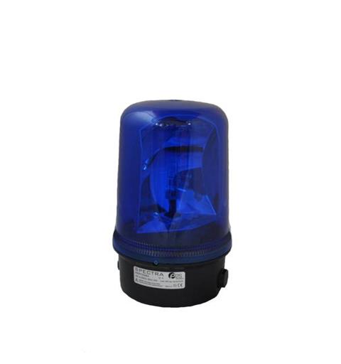 Rotating Beacon B400RTH  24vDC 5:BLUE 35w Halogen G6.35/GY6.35 IP65
